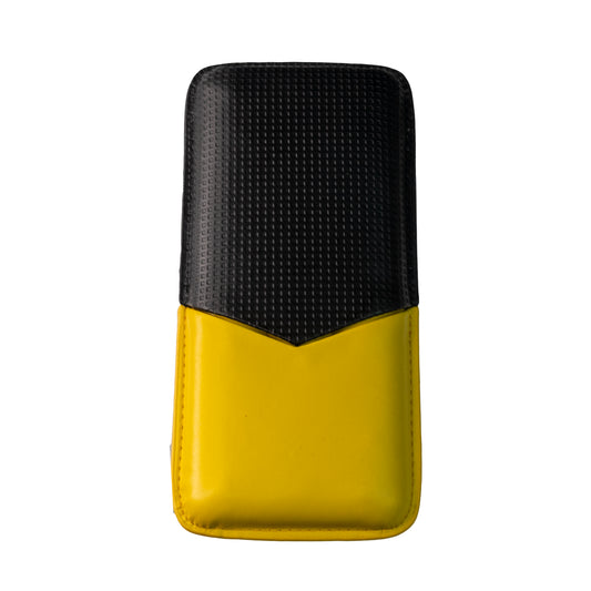 3 Count Cigar Case (Black V On Yellow)