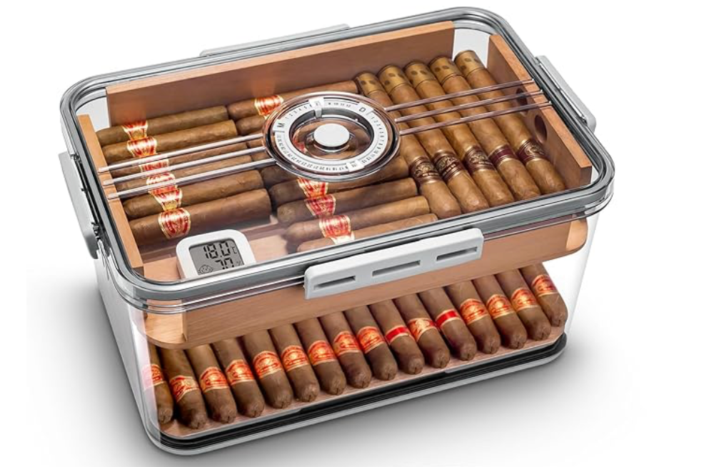Large Clear Cigar Humidor 80-100