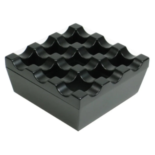 Small Black Grid Ashtray (4x4)